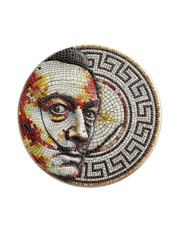 Niue. 2 Dollars Salvatore Dali - Mosaic 2oz .999 Niue Silver