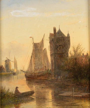 J.J.C. Spohler (1837-1922) - Zeilboot