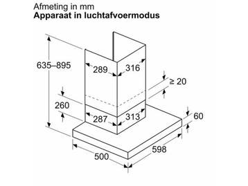 Siemens LC65BCC30 - iQ300 - Afzuigkap - Wandschouwkap - 60, Verzenden, Zo goed als nieuw
