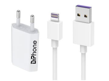 DrPhone LS1 USB Lader Stekker Oplader + Kabel 2.4A- 3 Meter, Telecommunicatie, Mobiele telefoons | Telefoon-opladers, Verzenden