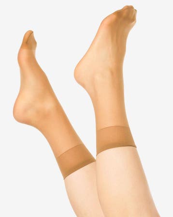 HEMA Pantysokken antiladder 15 denier mat - 2 paar beige, Verzenden, Nieuw, Beige