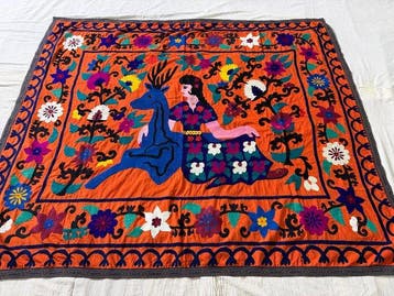Suzane Kilim - Suzane Tapijt, Bankhoes, Bedhoes,, Nieuw