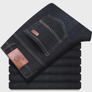 Heren Jeans | Zachte Denim Broek | Klassieke Pasvorm | Zwart, Verzenden, Nieuw