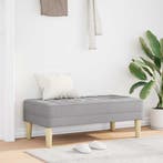 vidaXL Bank met kussen Wolkengrijs 113 x 57 x 39 cm Stof, Huis en Inrichting, Banken | Bankstellen, Verzenden, Nieuw, Minder dan 150 cm