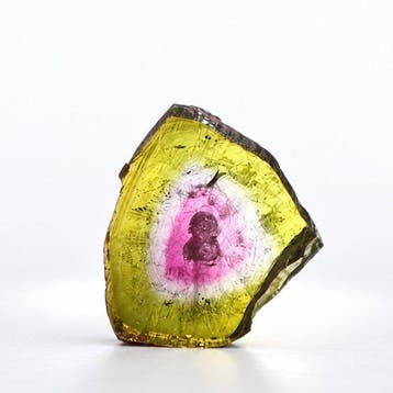 Unieke sleutelgat-kern toermalijn • 3,75 ct • Dubbele roze