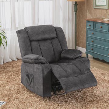 COMHOMA Relaxfauteuil met Verstelbare Voetensteun, Bekerhoud, Verzenden, Nieuw