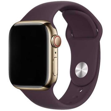 Apple Watch bandje Vyon - siliconen - Donkere kers, Bandje, Verzenden, Nieuw, Apple Watch