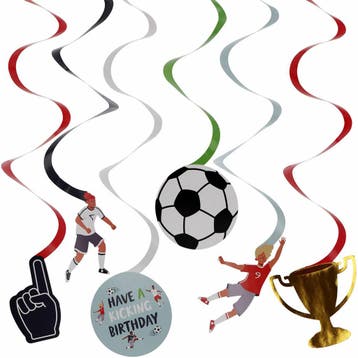 Fantastic Voetbal Swirl Hangdecoratie Birthday (6st), Ophalen of Verzenden, Nieuw