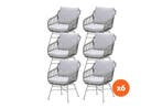 Set van 4 - GI Margriet wicker dining tuinstoelen - Taupe, Tuin en Terras, Tuinstoelen, Verzenden, Nieuw, Overige materialen