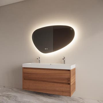 Badmeubelset BWS Riga Met Lako Wastafel Wit 120 cm Walnoot, Ophalen of Verzenden, Nieuw, Bad
