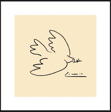 Pablo Picasso - “The Dove of Peace, 1945”. Gesigneerd in de, Antiek en Kunst, Kunst | Tekeningen en Foto's