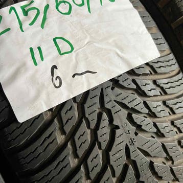 2 x Nokian 215-60-16 Winterbanden 6mm, Auto-onderdelen, 16 inch, Band(en), Personenwagen, Gebruikt
