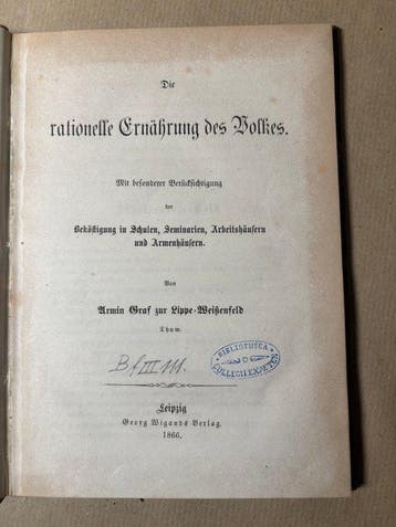 Armin Graf zur Lippe-Weißenfeld (1825–1899) - Die rationelle