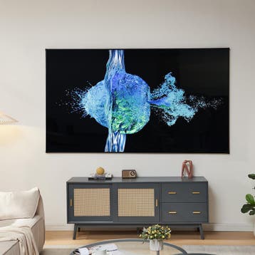 Projectiescherm Väkhoga grijs 100 inch 224x127 cm [en.casa], Audio, Tv en Foto, Beamers, Verzenden, Nieuw