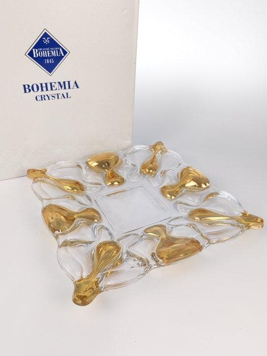Bohemia Crystal - Schotel - Ocean - 24 kt goud - Geen lood, Antiek en Kunst, Antiek | Glas en Kristal