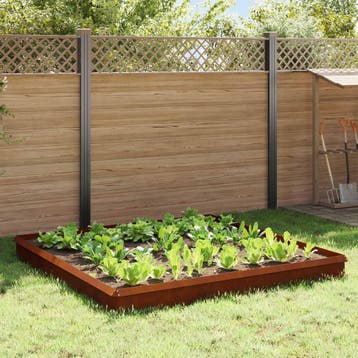 vidaXL Slakkenhekken 12 st 100 x 3,5 x 25 cm weervast staal, Verzenden, Nieuw