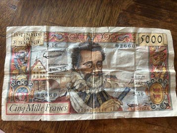 Frankrijk. - 5000 Francs - 1957 - Pick 135 (Zonder