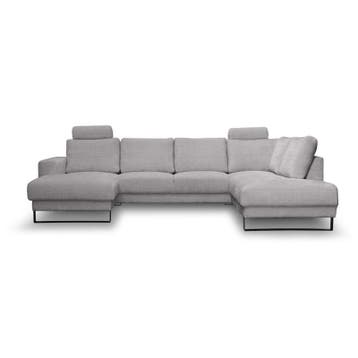 U-Bank Baarlo - u-banken - Grijs, Nieuw, 150 cm of meer, Stof, 300 cm of meer