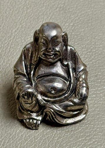 Beeldje - Buddha Florence Hallmarked - .925 zilver