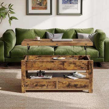 Salontafel met opbergruimte - Koffietafel - 100x50 cm - Vint, Huis en Inrichting, Verzenden, Zo goed als nieuw