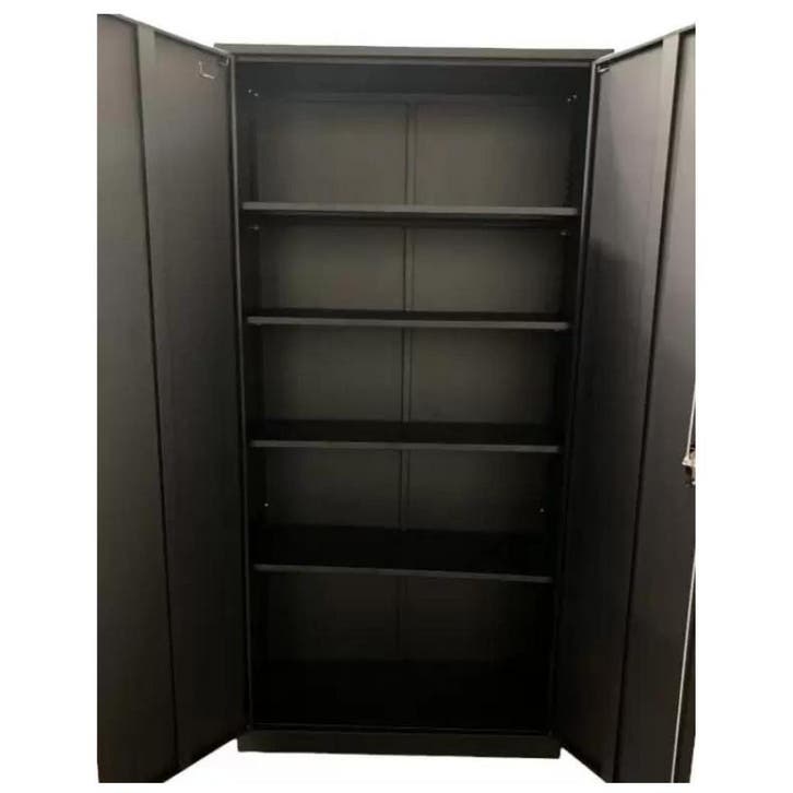 Nieuwe Klapdeurkast 200 x 100 x 40 cm Zwart- Archiefkast, Huis en Inrichting, Kasten | Roldeurkasten en Archiefkasten, Met slot