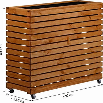 Dobar Grote plantenbak Rolla van massief hout, maat XL, m..., Tuin en Terras, Verzenden, Nieuw
