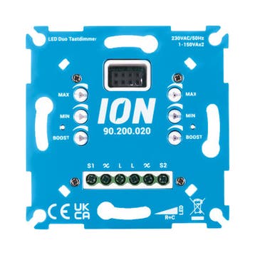 LED Duo Tastdimmer 2x0.3-150 Watt, Verzenden, Nieuw, Overige fittingen