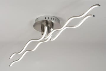 Rietveld Plafondlampen - Staalgrijs - Staal, Huis en Inrichting, Lampen | Plafondlampen, Verzenden, Nieuw