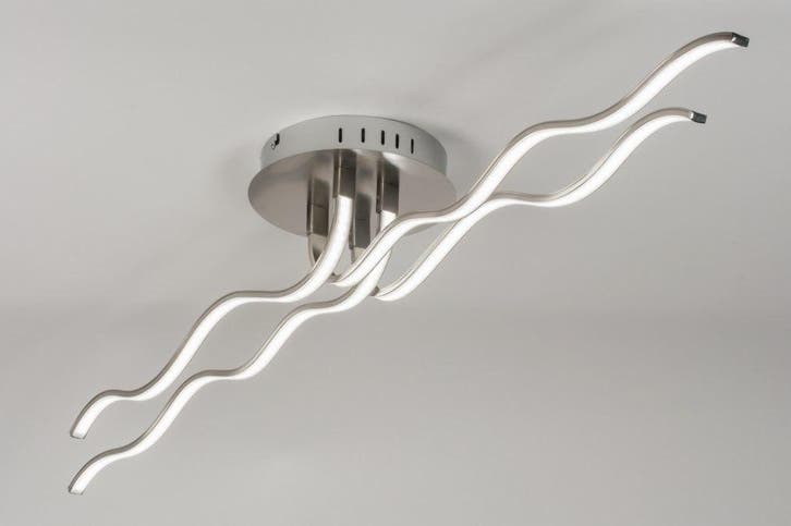 Rietveld Plafondlampen - Staalgrijs - Staal, Huis en Inrichting, Lampen | Plafondlampen, Verzenden