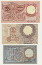 Nederland set oude guldenbiljetten (3 stuks), Ophalen of Verzenden, 100 gulden, Los biljet