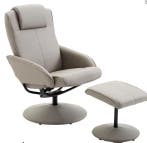 TV-Stoel Lounge Fauteuil – Ergonomisch, 360° Draaibaar, Grij, Verzenden, Nieuw