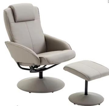 TV-Stoel Lounge Fauteuil – Ergonomisch, 360° Draaibaar, Grij, Verzenden, Nieuw