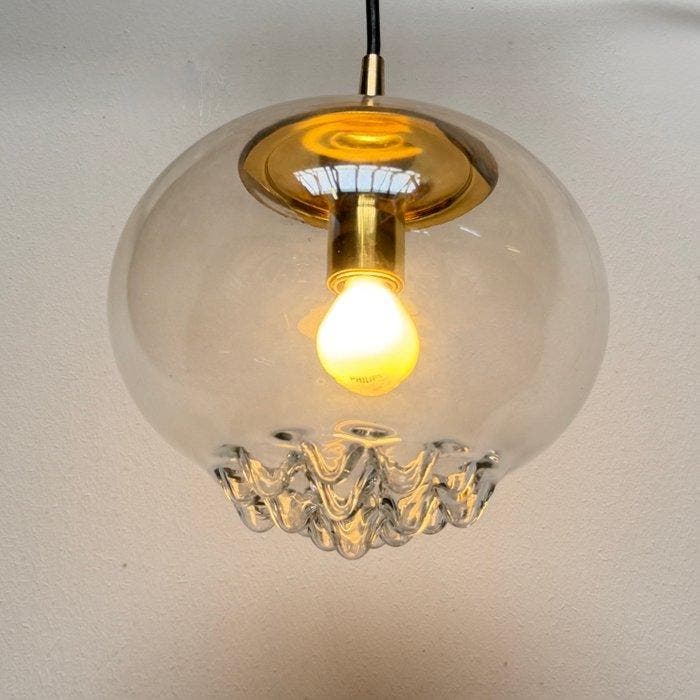 Plafondlamp - Glas, Metaal, Antiek en Kunst, Kunst | Designobjecten