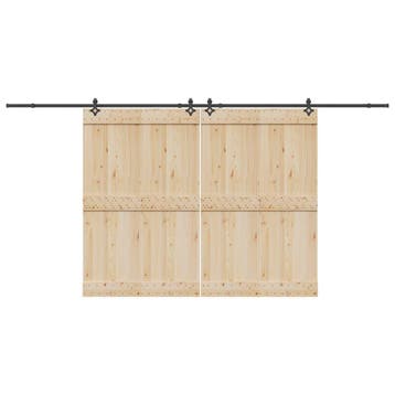 vidaXL Doos met onderdelen voor schuifdeur 427 cm staal, Verzenden, Nieuw