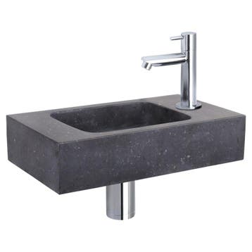 Differnz fonteinset bombai black - natuursteen - kraan recht, Verzenden, Nieuw
