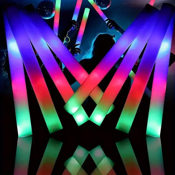 LED - Foamsticks       1x, Kleding | Heren, Carnavalskleding en Feestkleding, Nieuw, Ophalen of Verzenden