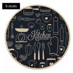 Tragar Set Van 6 Premium Placemats - Ronde Placemats -, Ophalen of Verzenden, Nieuw