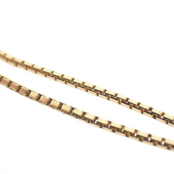 Gouden Venetiaanse schakelketting; 40 cm, Ophalen of Verzenden, Gebruikt, Goud, Goud