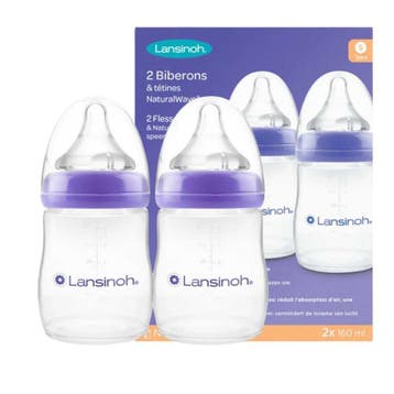 Lansinoh NaturalWave Babyflessen - 160 ml - 2st, Ophalen of Verzenden, Nieuw, Overige typen