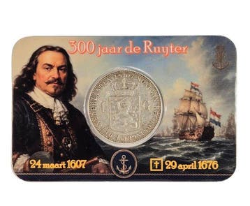 Nederland. Wilhelmina. 1 Gulden 1907 Coincard 300 Jaar de
