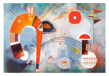 Kunstdruk Wassily Kandinsky - Rond et pointu 100x70cm, Huis en Inrichting, Verzenden, Nieuw