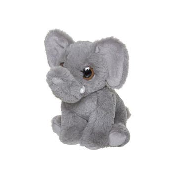 Pluche olifant knuffel - grijs - 13 cm - savanne, Verzenden, Nieuw