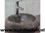 waskom met kraangat voor opbouwkraan, wasbak van natuursteen, Doe-het-zelf en Verbouw, Sanitair, Ophalen of Verzenden, Nieuw, Steen