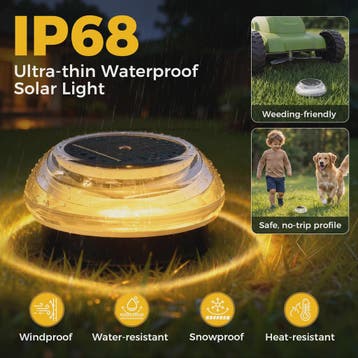 12x Solar Grondspots Warm Wit - IP65 Waterdicht - Automatisc, Verzenden, Nieuw
