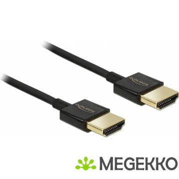 Delock 84786 high speed HDMI met extra dunne kabel, 0.5m, Verzenden, Nieuw