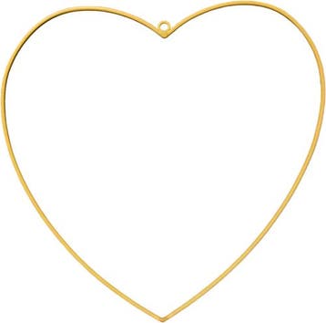 Metalen Hart hangend Geel Ø15 cm, Ophalen of Verzenden, Nieuw