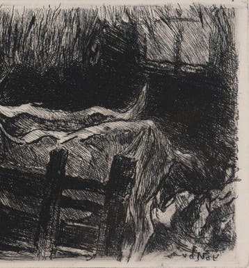 Willem Hendrik van der Nat (1864–1929) - Gieten in donkere, Antiek en Kunst