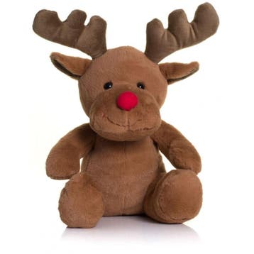 Pluche rendier knuffel - bruin - 30 cm - kerstknuffel, Verzenden, Nieuw
