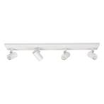 Opbouwspot Piccolo | Wit | GU10 | 4-voudig | 65cm, Ophalen of Verzenden, Nieuw, Plafondspot of Wandspot, Led