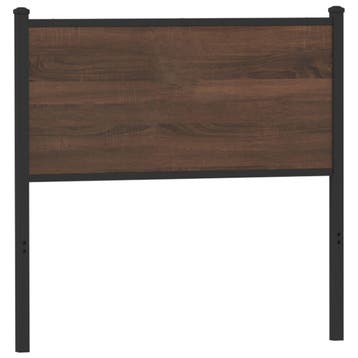vidaXL Vervangend hoofdbord 80 cm bewerkt hout en staal, Huis en Inrichting, Slaapkamer | Bedden, Verzenden, Nieuw, Bruin, Hout